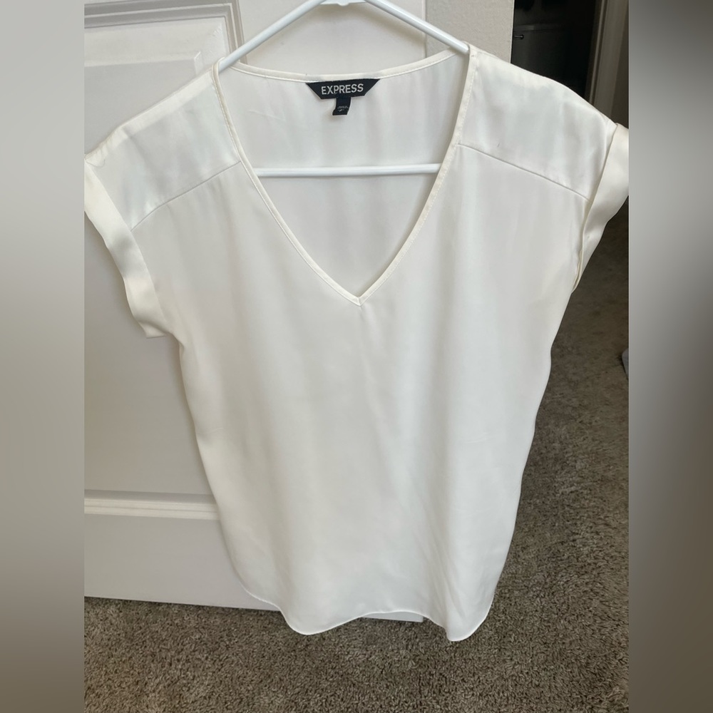 Express Blouse. Whitish/cream. Size Small.